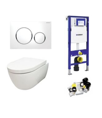 Geberit UP320 Toiletset Sani Royal Compact Rimfree 49 cm Sigma 20 chroom/wit