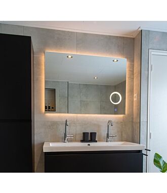 Badkamerspiegel met LED Verlichting en Make Up Spiegel met Touch en Dimbaar in 3 standen 160 cm