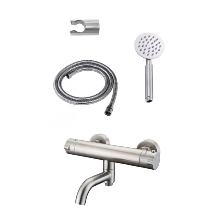 Badkraan RVS 304 met Badset Rond