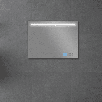 Badkamerspiegel met LED/TL Verlichting, Radio en Bluetooth 80 cm met Spiegelverwarming