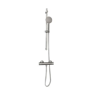 Thermostatische douchemengkraan met Glijstang Arona RVS 304 geborsteld met S-koppelingen