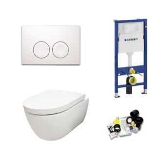 Geberit UP100 Toiletset Sani Royal Compact Rimfree 49 cm Delta 21 Wit