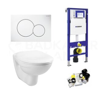 Geberit UP320 Toiletset Simple Basic Inclusief Zitting & Drukplaat Sigma 01 Wit