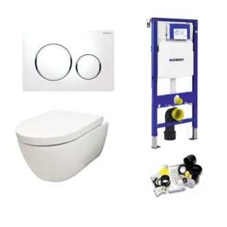 Geberit UP320 Toiletset Sani Royal Compact Rimfree 49 cm Sigma 20 chroom/wit