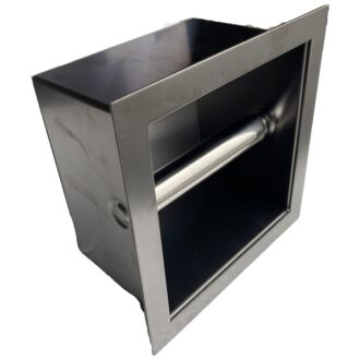 Inbouw WC Rolhouder voor 1 Rol Gun Metal Geborsteld 9 cm diep