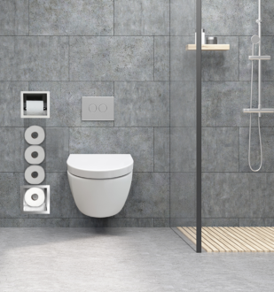 Inbouw Toilet Reserve Rolhouder met 1 Houder RVS