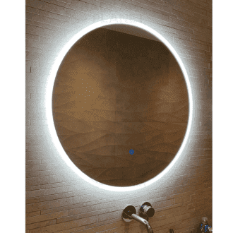 Ronde Badkamerspiegel met LED Verlichting met Touch en Dimbaar in 3 Standen 100 cm met Spiegelverwarming
