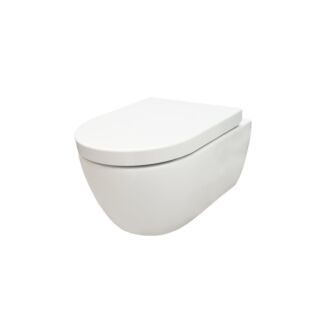 Sani Royal Hangend Toilet Wandcloset Compact Rimfree  49 cm Easy Flush met Softclose Zitting