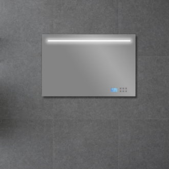 Badkamerspiegel met LED/TL Verlichting, Radio en Bluetooth 100 cm met Spiegelverwarming