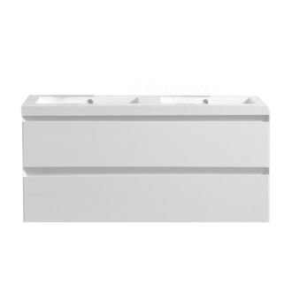 Badkamermeubel Trento Infinity 120 cm Hoogglans Wit met Standaard Spiegel zonder kraangaten