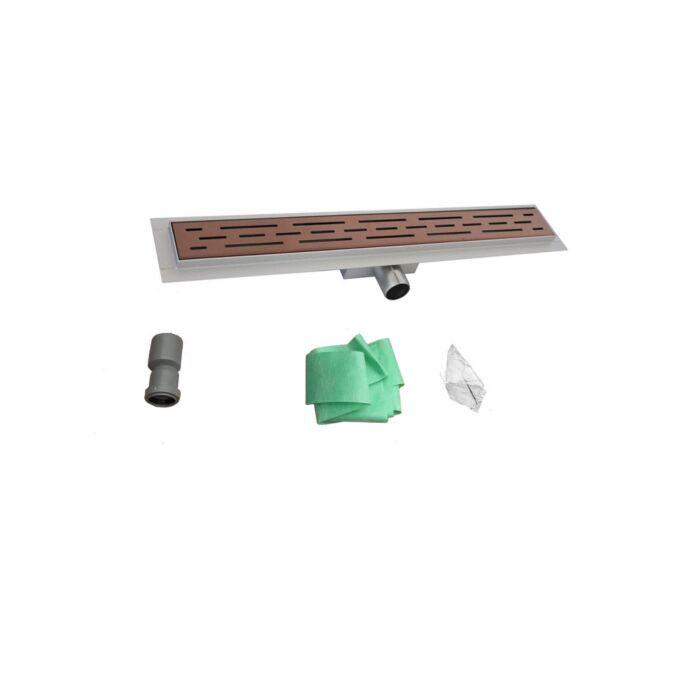 RVS Douchegoot 80 cm Geborsteld Brons