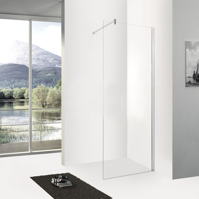 Douchewand Easy Clean Anti Kalk 10 Mm 100x200 Cm Chroom Incl Profiel En Stang