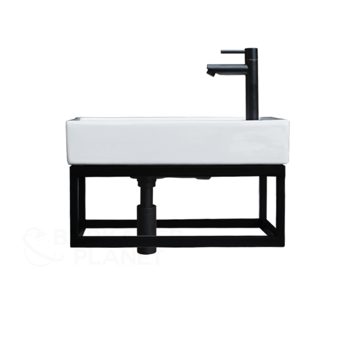 Fontein Frame Mat Zwart Keramiek Mat Zwart 40x22x8 cm