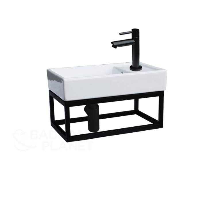 Fontein Frame Mat Zwart Keramiek Mat Zwart 40x22x8 cm