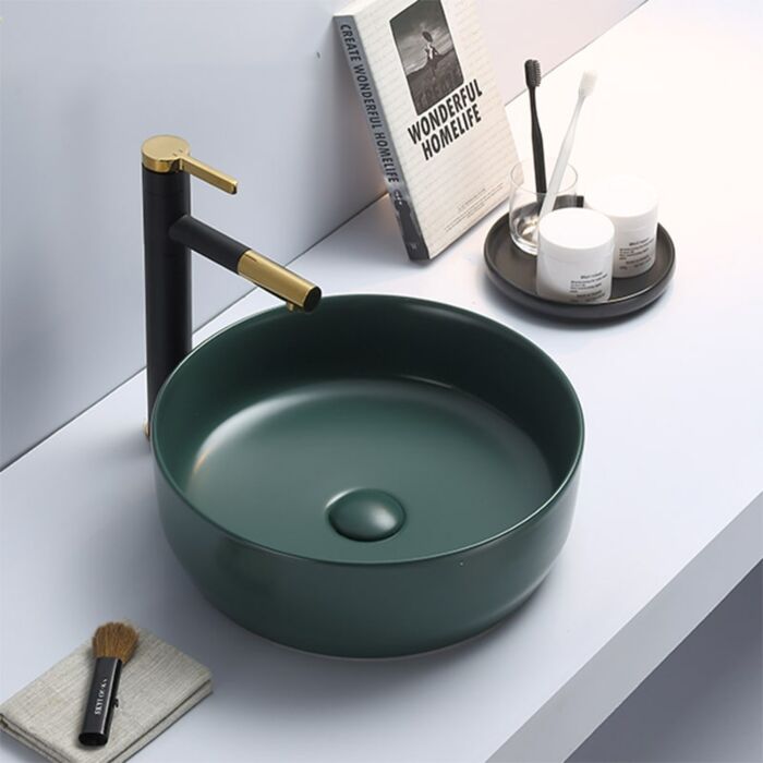 Zus Conceit Bedoel Waskom Rond Victoria Color Line Jade groen ( mat)