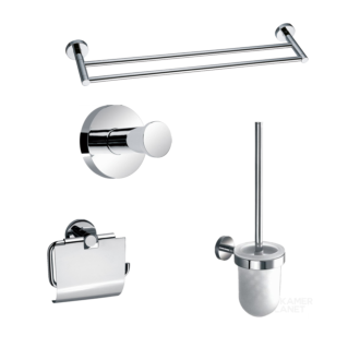 Toilet Accessoire Set Rond Chroom