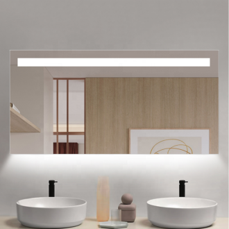 Badkamerspiegel LED met Boven en Onderverlichting 80x70 cm