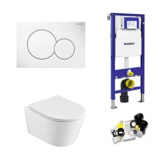 Geberit UP320 Toiletset Sani Royal Easy Flush Slim Rimfree 55 cm Sigma 01 Wit