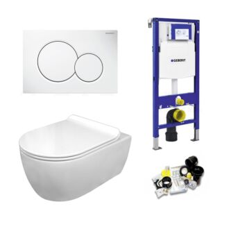 Geberit UP320 Toiletset Sani Royal Standaard Rimfree Flatline 55 cm Sigma 01 Wit