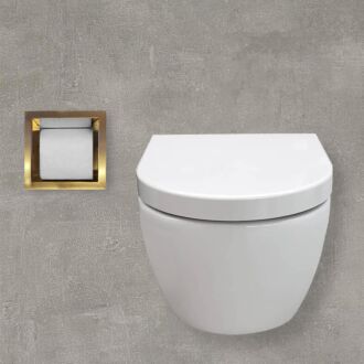 Sani Royal Inbouw Reserve WC Rolhouder RVS Geborsteld Goud