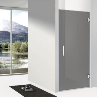 Sani Royal Douchedeur Rookglas Nano Clean Anti Kalk zonder Profiel Chroom 70x200 cm