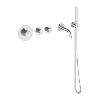 Pro Inbouw Badkraan Chroom Thermostatische Set Messing met 2 stopkranen