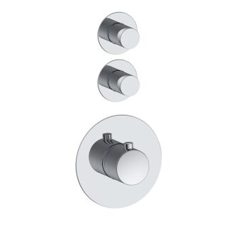 Pro Inbouw Thermostaat kraan Compleet Chroom Messing met 2 stopkranen