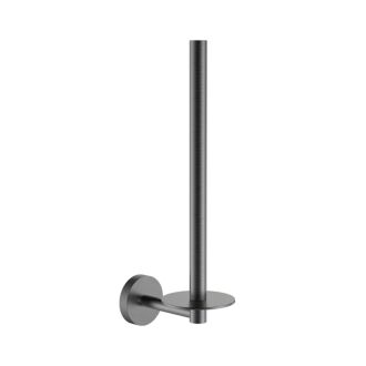 Reserve Toiletrolhouder Rond voor 2 WC Rollen Gun Metal