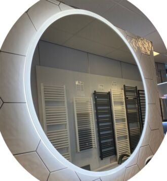Badkamerspiegel Rond met LED Dimbaar en Instelbare Lichtkleur 100 cm met Spiegelverwarming
