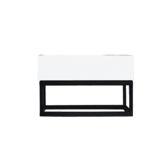 Fontein Frame Mat Zwart Solid Surface 40x22x10 cm Kraangat zijde Rechts Zonder kraangat