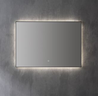 Spiegel Infinity Indirect LED verlichting met zwarte omlijsting 60 cm met Spiegelverwarming